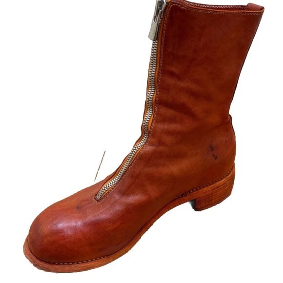 Guidi Front Zip PL2 Burnt Orange Mid Calf Boots - Picture 2 of 16